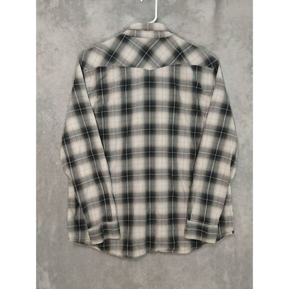 American Eagle Shirt Mens XXL 2XL Plaid Vintage Fit Pearl Snap Long Sleeve - Picture 2 of 8